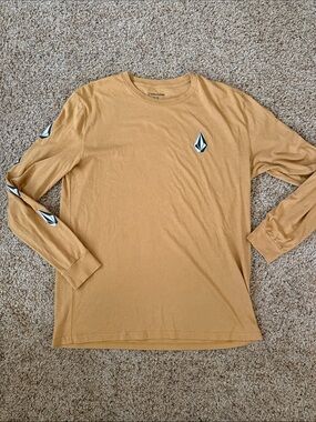 Volcom Long Sleeve Logo Shirt - Mustard Yellow
